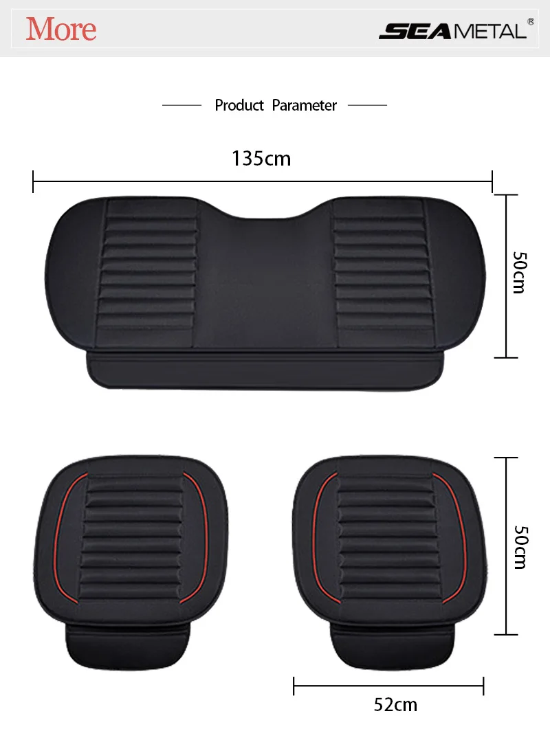 SEAMETAL Auto Pu Leder Sitzbezug Innen Autos Sitze Abdeckungen Kissen Universal Protector Sitzmatten Auto Zubehör – Detail 2
