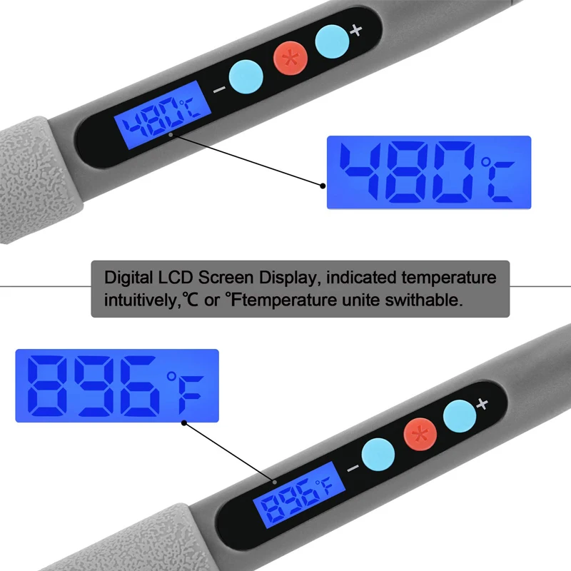 220 فولت الاتحاد الأوروبي/110 فولت الولايات المتحدة Lcd LCD شاشة ديجيتال سبيكة لحام 60 واط التحكم درجة الحرارة سبيكة لحام أداة لحام