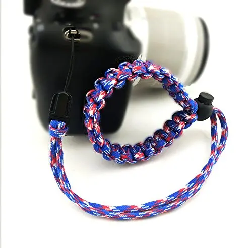 Braided 550 Paracord Adjustable Camera Wrist Strap/Bracelet Quick Release Connector Fits Cameras, Binoculars, and other Stuff