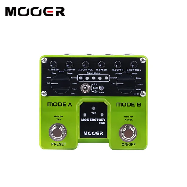 

Mooer Mod Factory Pro 2 Independent processing modules containing a total of 16 modulation effects guitar pedal