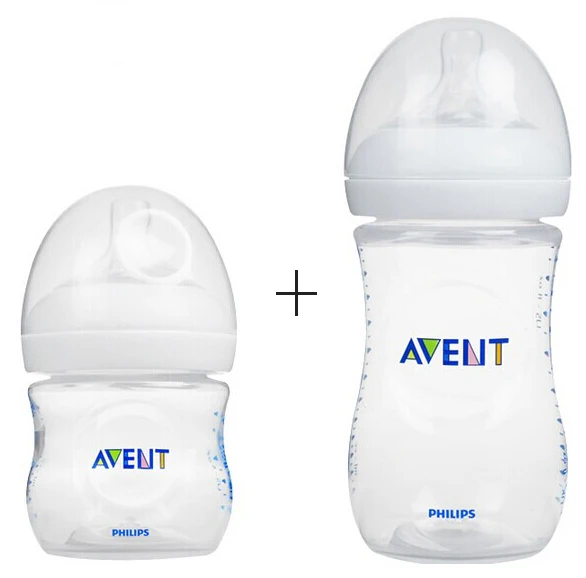 AVENT Natural Wide Mouth Bottles 4oz 125ml+9oz 260ml 2 Pieces/Pack