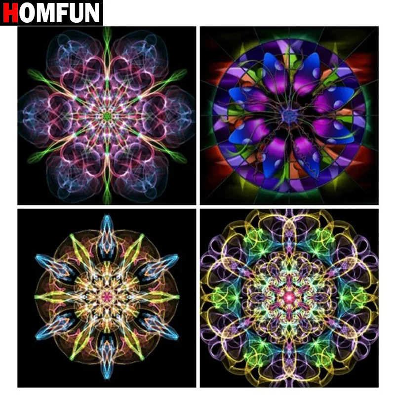 

HOMFUN Full Square/Round Drill 5D DIY Diamond Painting "Religious Mandala" 3D Embroidery Cross Stitch 5D Home Decor Gift