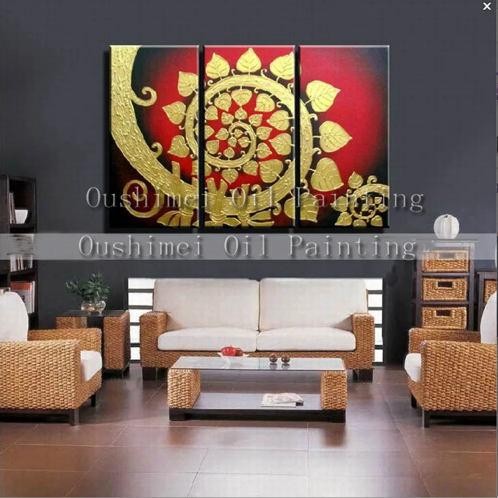 Hand Painted Modern Wall Painting Abstract 3pcs Picture on Canvas Group Of Paintings Home Decor Oil Painting