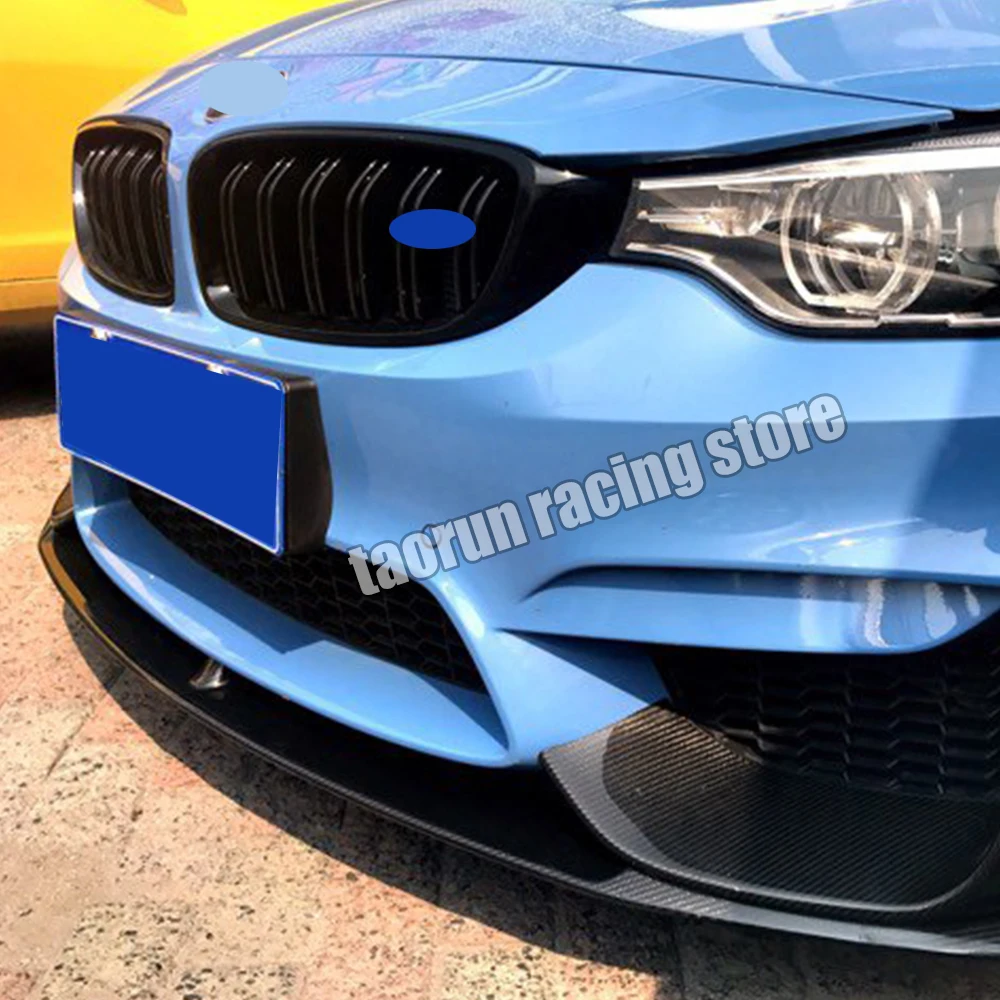 MP Style Real Carbon Fiber Front Bumper Chin Lip Spoiler for BMW F80 M3 Sedan F82 M4 Coupe F83 M4 Convertile 2014 - 2020