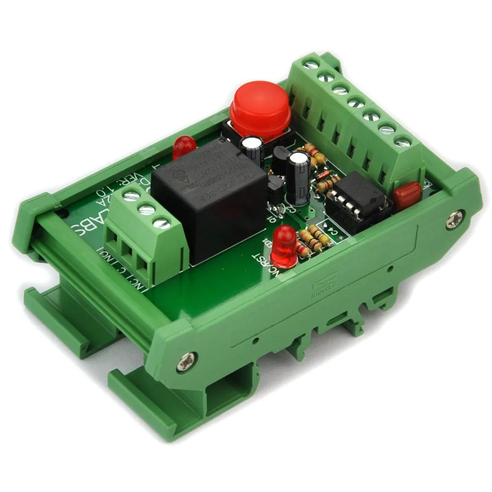 ELECTRONICS-SALON Panel Mount Momentary-Switch/Pulse-Signal Control Latching SPDT Relay Module,12V