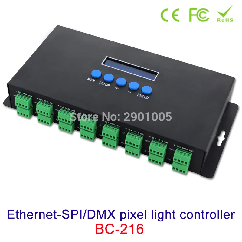 New arrival DC5V-24V Artnet Eternet to SPI/DMX pixel led light controller Output Current 4 channels 7Ax4CH/16 channels 3Ax16CH