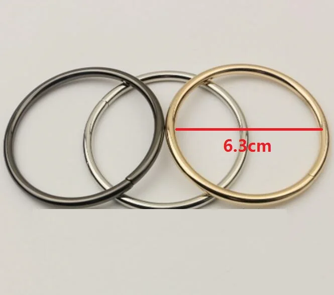 

(10 pieces/lot) factory wholesale bags, bags, handbags, metal accessories, inner diameter 6.3cm ring handle