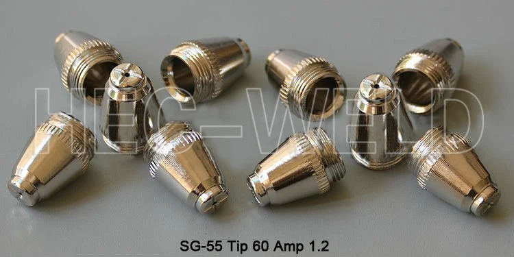 SG-55 Ag-60 Air Plasma Cutter Snijbrander Verbruiksartikelen Kit Plasma Nozzles Tips 1.2 Mm 60Amp 25PK