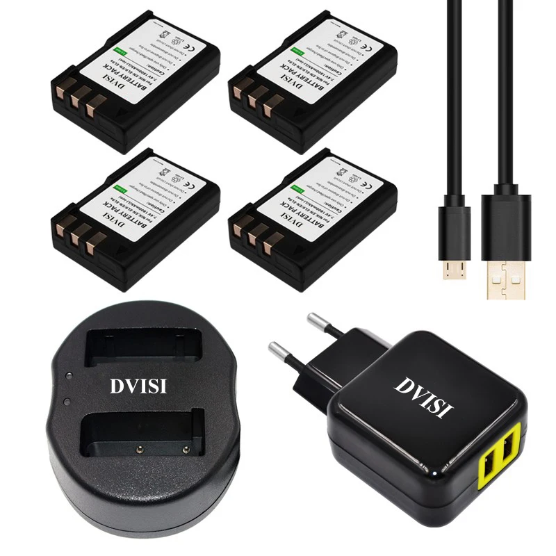 

4pcs EN-EL9 EN EL9a ENEL9 Batteries and USB Dual Charger for Nikon EN-EL9a D40 D40X D60 D3000 D5000 Camera with EU/US AC Adapter