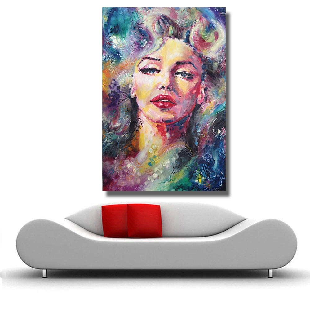 Marilyn Monroe Oil Painting Abstract Modern Wall Painting Canvas Art for Living Room Home Decor No Framed