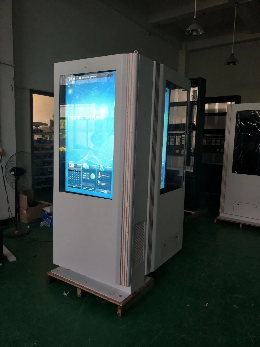 Diy Computer Pc 46 55 Inch Dual Led Lcd Dual Screen Twee Display Lcd Tft Hd Scherm Zowel Dubbelzijdig digital Signage Kiosk