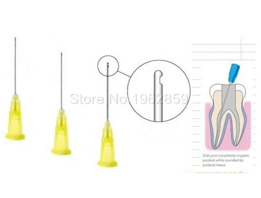 New 100pcs Dental Endo Irrigation needle tip 30GA End-Closed Side Hole Endo Syringes dental material