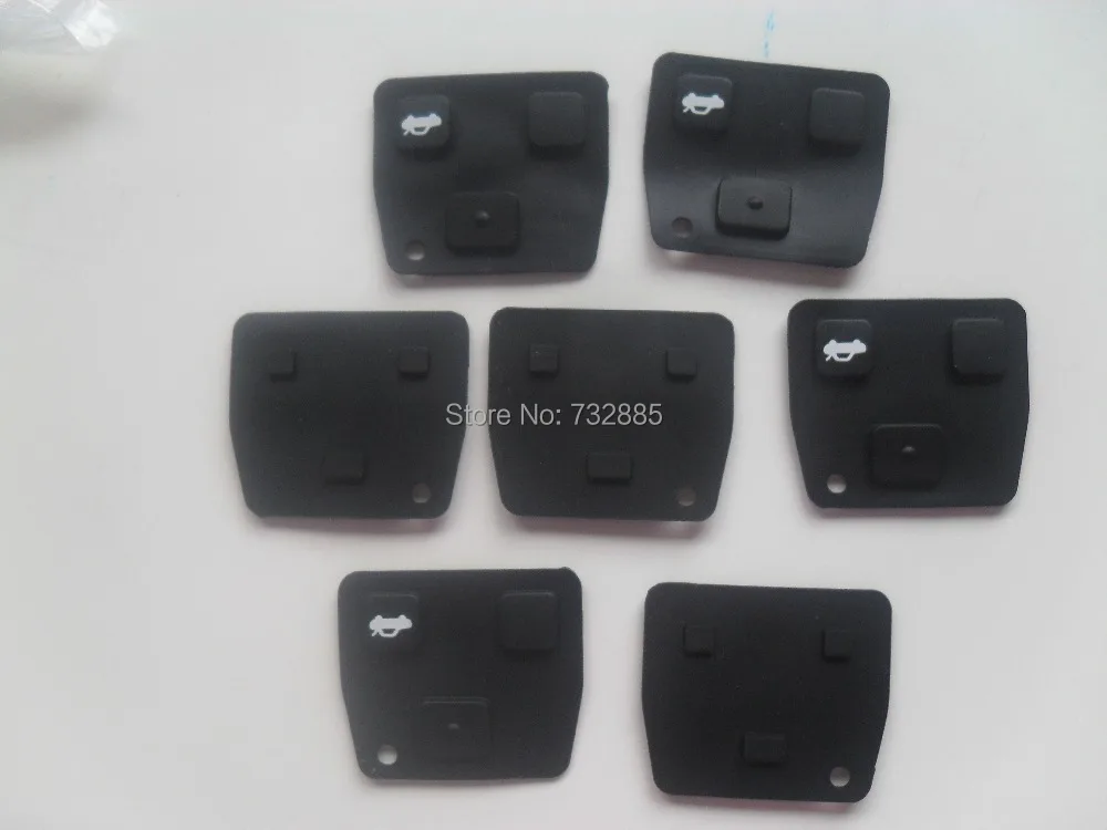 Button Silicon Rubber Pads 2 3 Buttons for Toyota Avensis Corolla Remote Key Car Key Pads For  Lexus RVA4