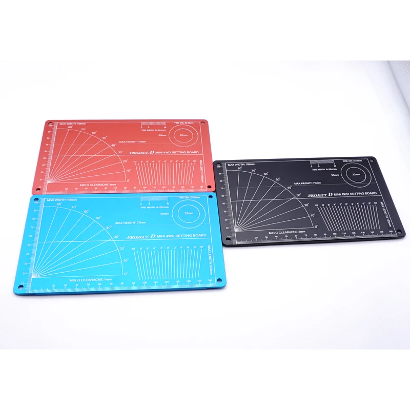 

MINI 4WD setting board for tamiya car with parts lattice aluminium alloy material blue red black color MJ MODEL