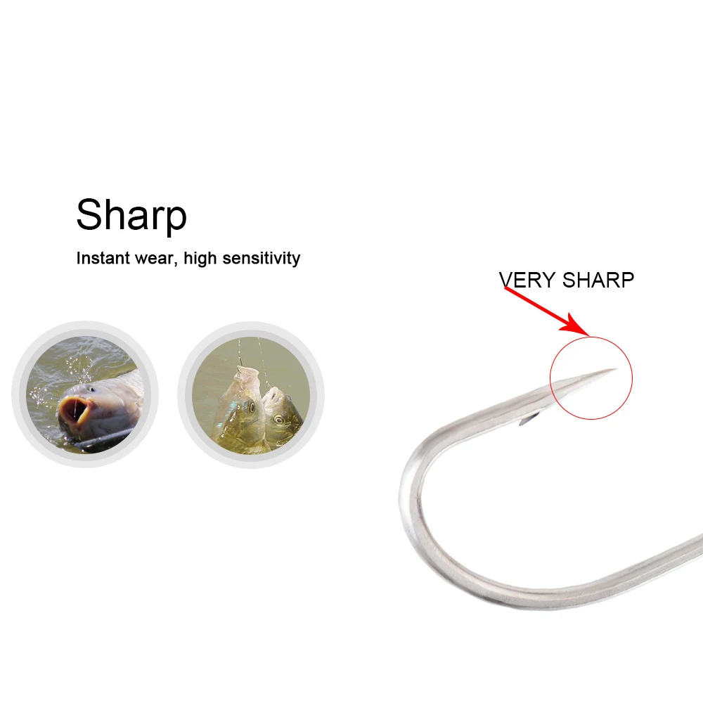 NGB 25-50PCS High Carbon Steel Fishing Hooks With Ring 401SS O\'SHAUCHNESSY Hook Barbed Fishhook 6/0#-1/0# 1#-8# Accessories
