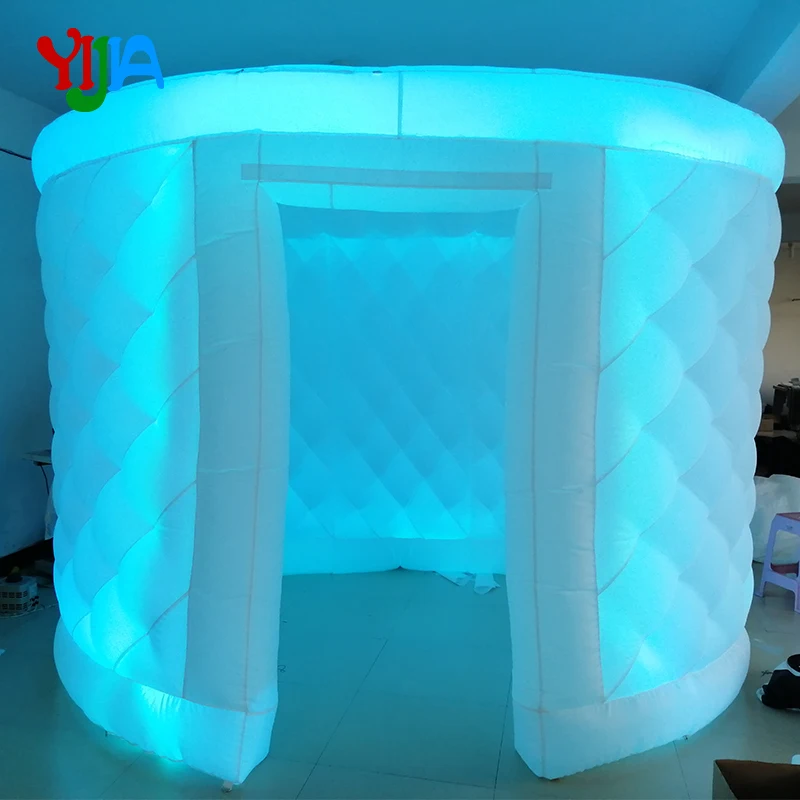 

Diamond Oval 360 Photo Booth Enclosure with Inner Air Blower and LED Around Inflatable Photo Booth Tent for Party Events