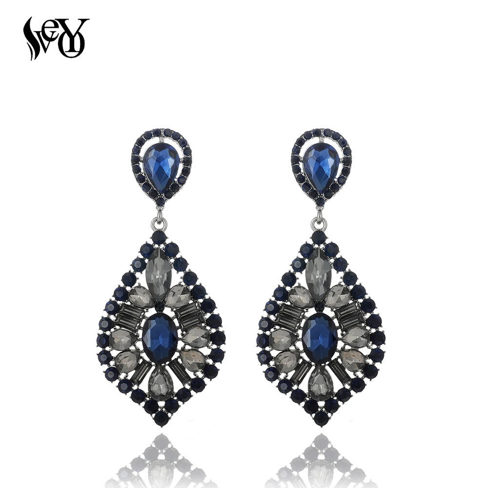 VEYO Classic Luxurious Crystal Dangle Earrings for Women Elegant Design Charming Brinco 2018 New Arrival