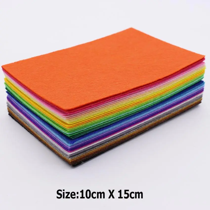 Multicolour 1mm Hard Felt,Polyester Nonwoven Fabric For Needlework,Needle,Sewing,Handmade,Crafts Fabrics Fieltro Feltro