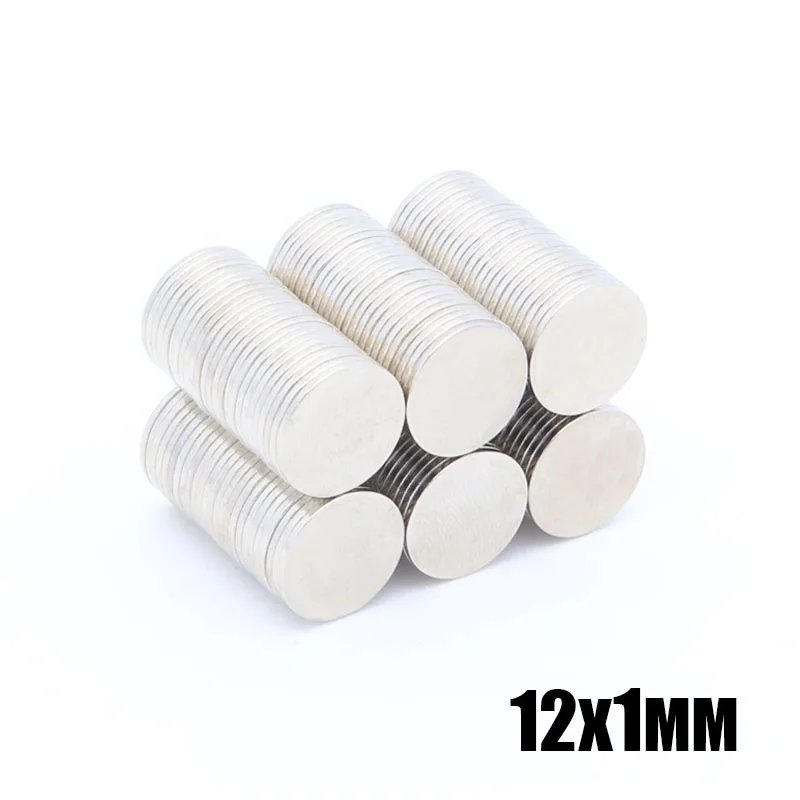 100 pz 12mm x 1mm magnete a disco rotondo Super forte 12x1mm terre Rare neodimio N35 magnete circolare magnete permanente 12mm * 1mm