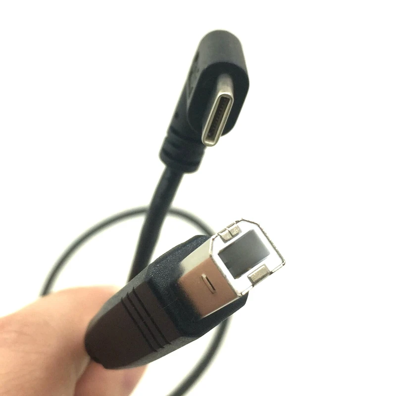 50cm Elbow angled USB-C USB 3.1 type-c Type C Male Connector to USB 2.0 B Type Male Data printer Cable 0.5m