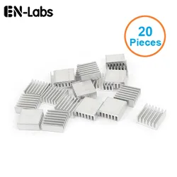 En-Labs New 20pcs Silver 14x14x6mm Aluminum Heat Sink Radiator Heatsink for CPU,GPU, Electronic Chipset heat dissipation