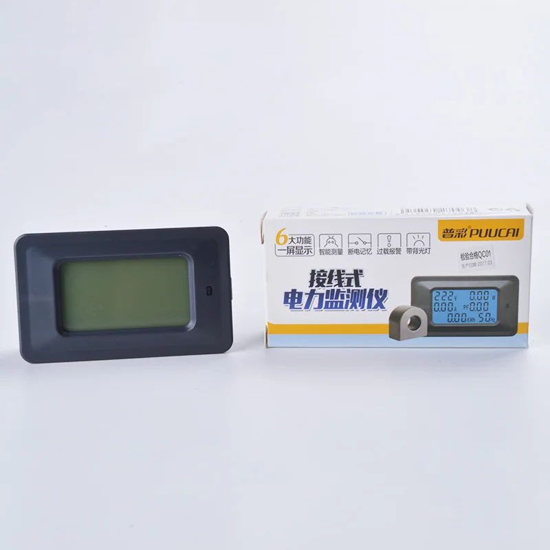 متعددة الوظائف مراقبة الطاقة 20A 100A الرقمية التيار المتناوب 110 ~ 220 فولت الجهد الحالي مراقبة الطاقة عامل الطاقة تردد مقياس الطاقة #5
