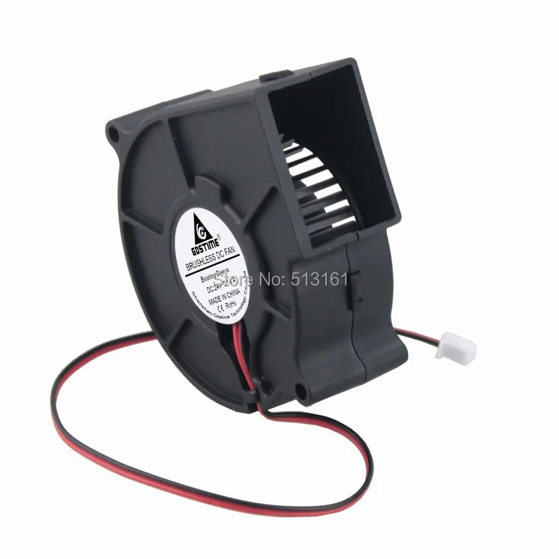 

2 Pieces Gdstime 7530 24V 2Pin Turbo DC Cooling Blower Fan 75x75x30mm 7cm 7530 For Computer