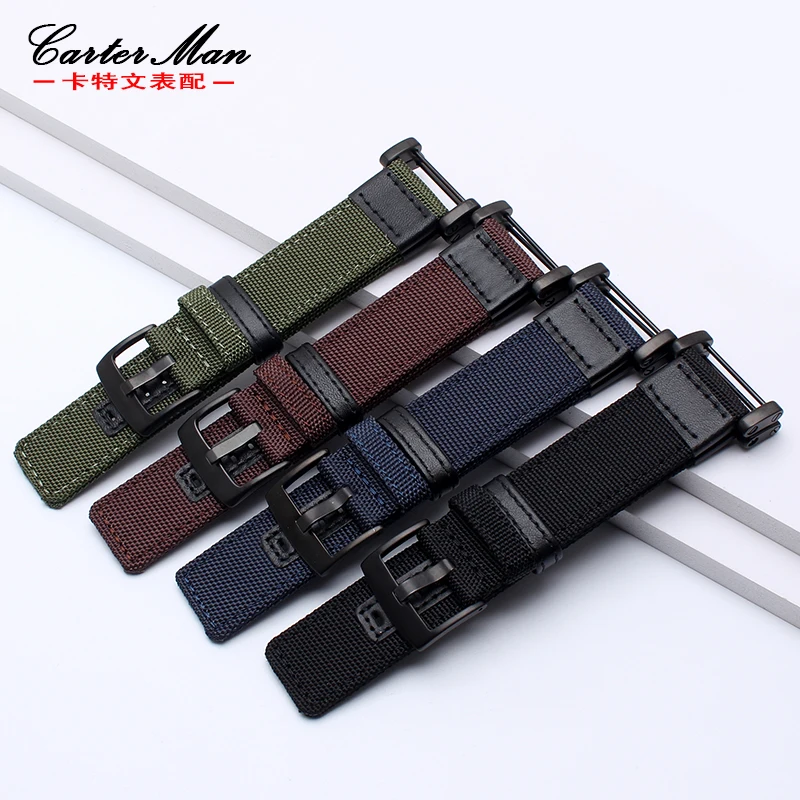 New Canvas strap 24mm nylon watchband for Suunto core smart watch strap with adapters bracelet high quality