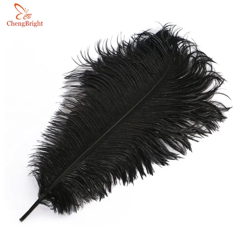 ChengBright 10 Pcs 35-40CM/14-16inch Ostrich Feathers for DIY Jewelry Craft Making Wedding Party Accessories Wedding Decoration