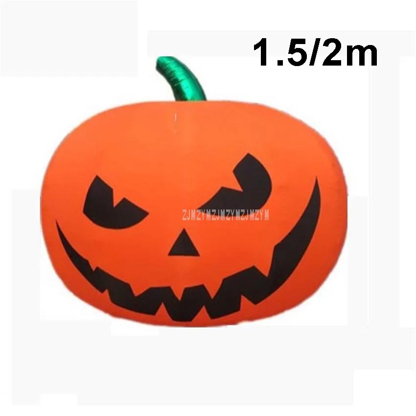 1.5m/2m Big Luminous LED Color Pumpkin Lantern Air Inflatable Balloon Cartoon Night Bar Halloween Ball Birthday Party Decoration