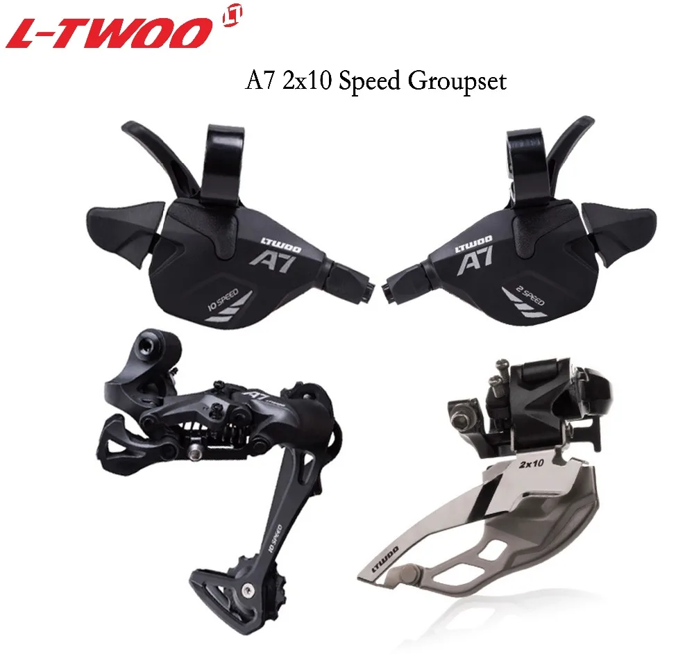 

Переключатель скоростей LTWOO Groupset LTWOO A7 2X10 + передний/задний переключатель передач для горного велосипеда, кассеты 20 скоростей, звездочки 32T 36T 40T