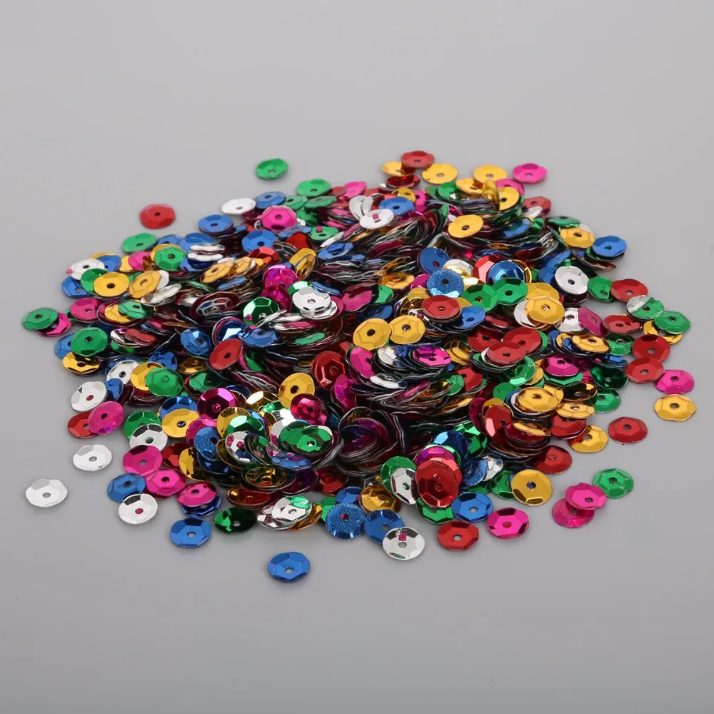 20g 4mm 5mm 6mm Mixed Color Glitter Sequin Flat Round Loose Sequins For Crafts Paillettes Nail Decor Clothing Sewing Accessories