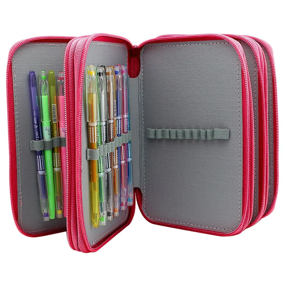 72 Color / 4 Cabinet Portable Oxford School Pencil Bag Sketch Brush Color Pencil Bag Luggage Frost Material Scale Snake