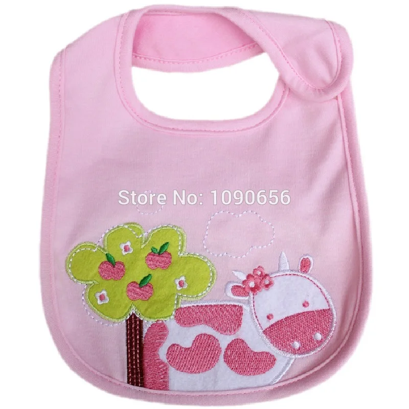 Embroidery Baby Burp Cloths Bibs Boys Towels Girls Pinafore 0-3years Newborn Feeding Bib Waterproof babet Scarf Cotton