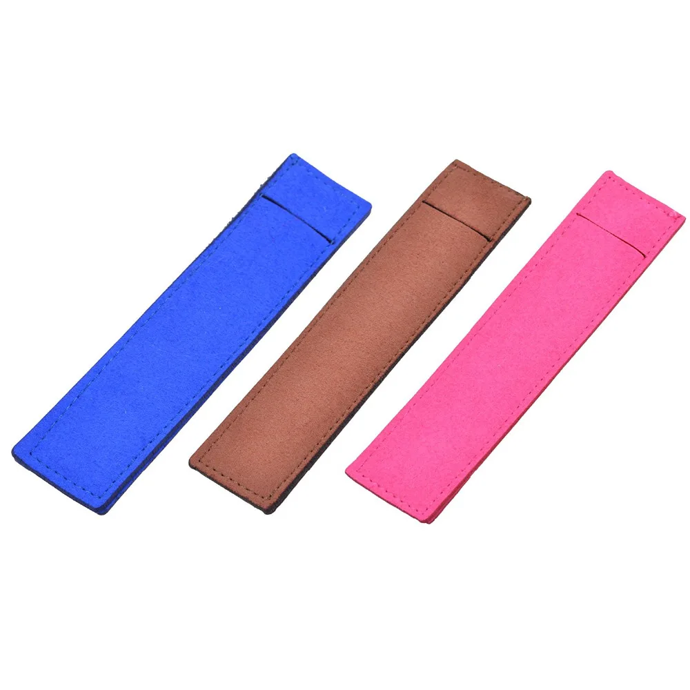 Pack of 3 pcs Assorted Color Soft Synthetic Ultra Fiber Pen Slip Sleeve/Case/Holder