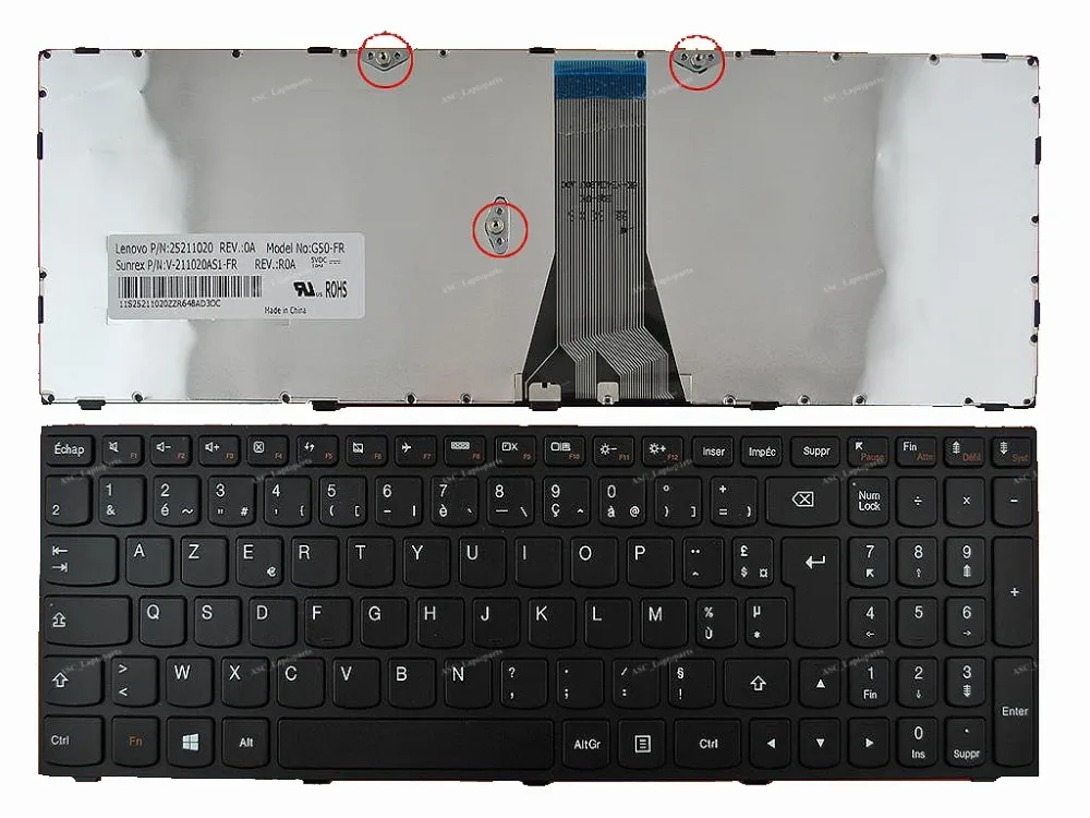 

New FR French Keyboard For Lenovo G50-30 G50-45 G50-70 G50-70m Laptop Black Frame Black