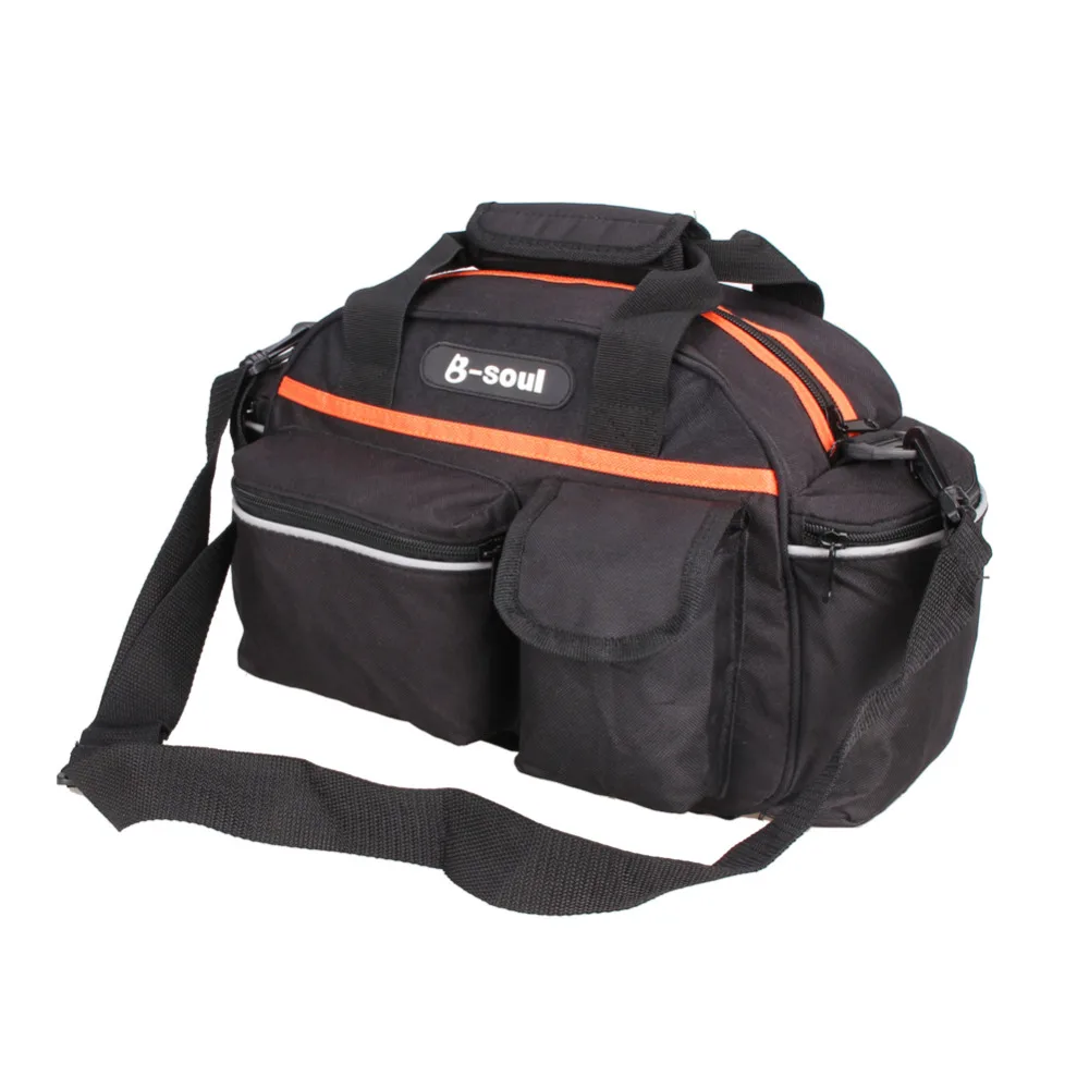 B-SOUL 13L Waterproof Bicycle Rear Bag Cycling Seat Rack Storage Trunk Handbag Pannier Travel Riding Mountain Road Bike Bags
