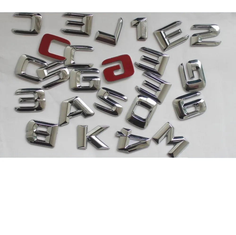 Chrome Shiny Silver Trunk 3D Letters Badges Emblems Sticker for Mercedes Benz CL Class CL55 CL63 AMG CL500 CL400 CL600 CL550