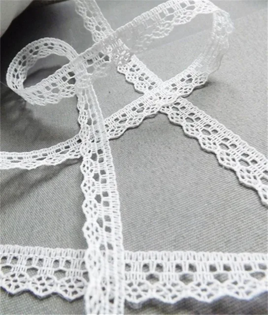 10 Yards Embroidered Net White Black Lace Trim Ribbon Fabric Garment Headband Wedding Party Decoration Gift DIY Accessories