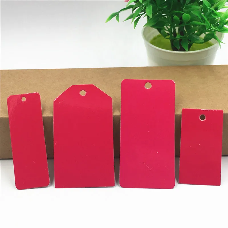 

Lively Rose Red Paper Cardboard Tags 150Pcs/Lot Price Hang High Quality Head Labels For Bookmark Cake Cookies Gifts Decoration