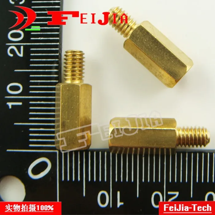 

Free shipping 50PCS/LOT M4*12+6mm hexagonal copper pillars single head interval columns Hardware Fasteners Bolts