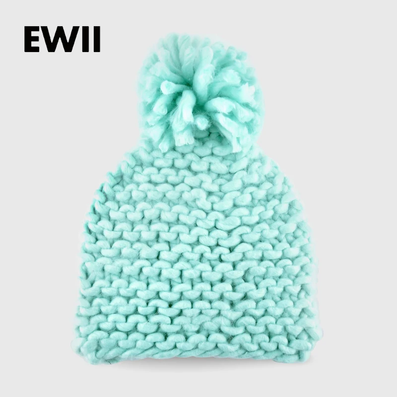 

2015 Woman winter hats Beanie girl harajuku caps Coarse lines hand-crocheted acrylic fiber wool hat ladies knit hats Beanies