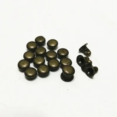 200PCS 4MM  DIY Antique Brass Punk Spike Studs Spots Fashion Rivet DIY Bags Belt Shoes Craft Shipping Free