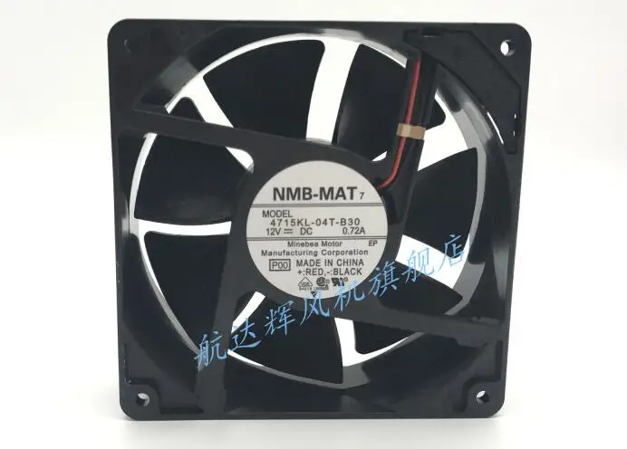 

Original NMB 4715KL-04T-B30 12038 12V 0.72A 2 wire cooling fan chassis fan