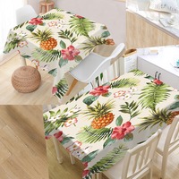 New Arrival Custom pineapple pattern Table Cloth Waterproof Oxford Fabric Rectangular Tablecloth Home Party Tablecloth