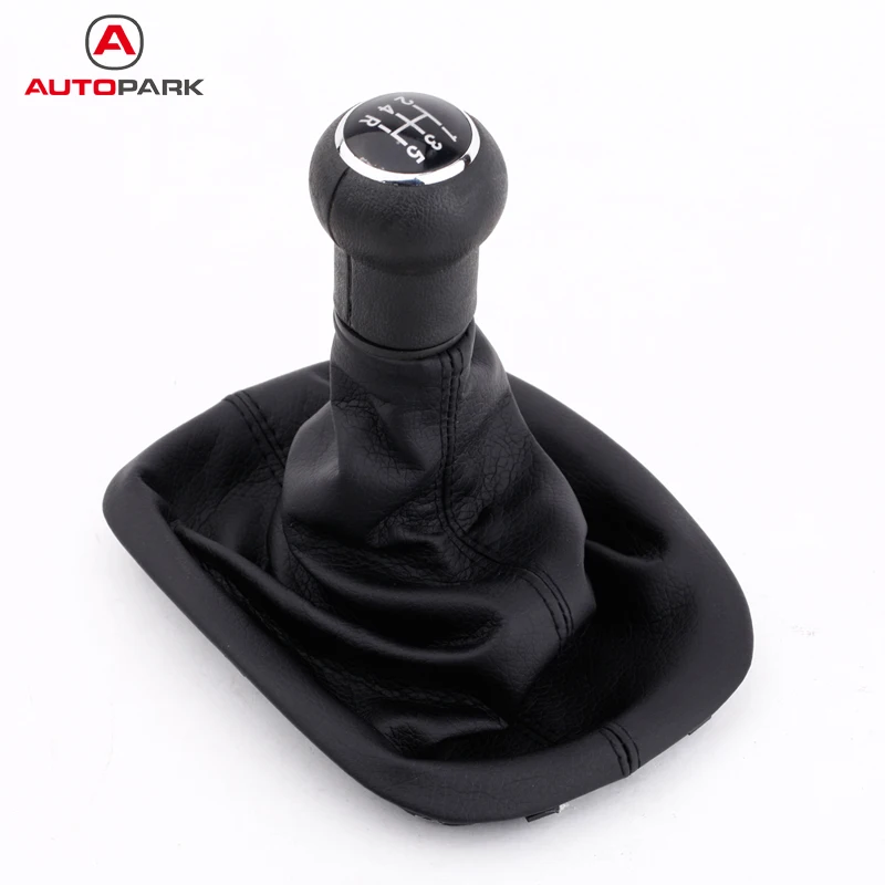 New 5 Speed Gear Shift Collars Knob Cover Replacement Gaitor Boot Black PU Leather for VW Passat B5 Volkswagen