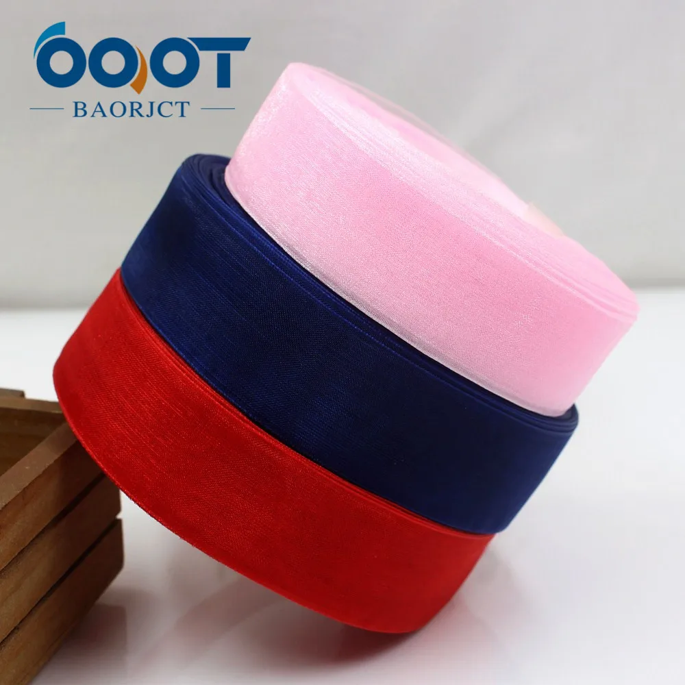 Organza Ribbon Shimmer Sheer Multicolor Tape for Wedding, Xmas/Christmas Presents ( 1 inch 25mm Wide 50YD )