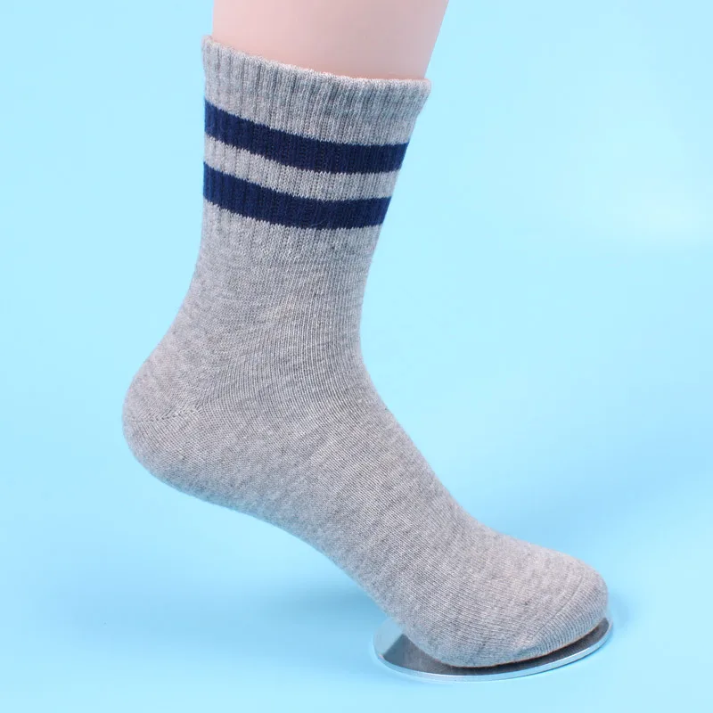 3 Paare/los Jungen Socken Frühling & Herbst Streifen Hohe Qualität Baumwolle Marke Student Kinder Socken 3-15 Jahre kinder Socken – Detail 4
