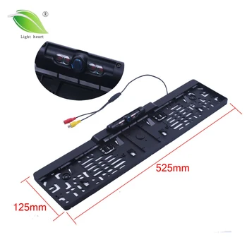 אוטומטי Parktronic האיחוד האירופי רכב לוחית רישוי מסגרת אחורית מצלמה HD ראיית לילה מבט אחורי מצלמה הפוכה אחורי מצלמה עם 4 IR אור