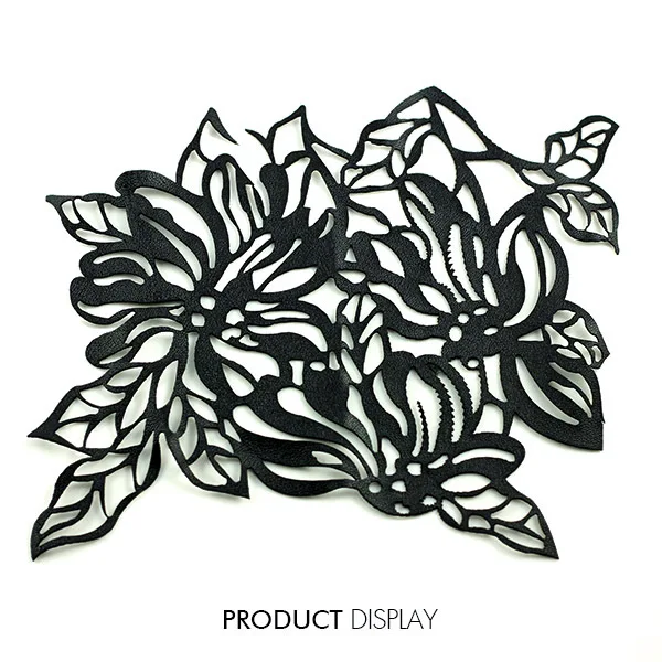 

Black Hotfix Patch PU Leather Embellishment Iron On Applique Stickers Scrapbooking Sewing Supplies for Costumes Bag 30piece/TH53